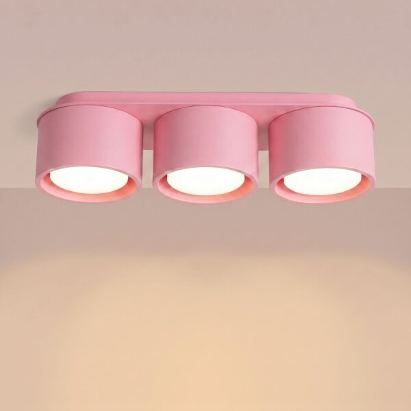 Deckenlampe 3-flammig Aluminium Rosa GX53 L:32,4 cm