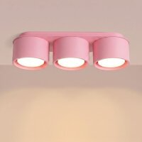 Deckenlampe 3-flammig Aluminium Rosa GX53 L:32,4 cm