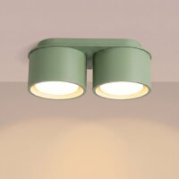 Deckenlampe 2-flammig Aluminium Salbei GX53 L:21 cm