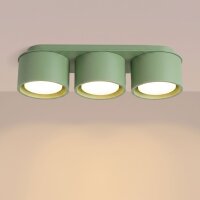 Deckenleuchte 3-flammig Aluminium Salbei GX53 L:32,4 cm
