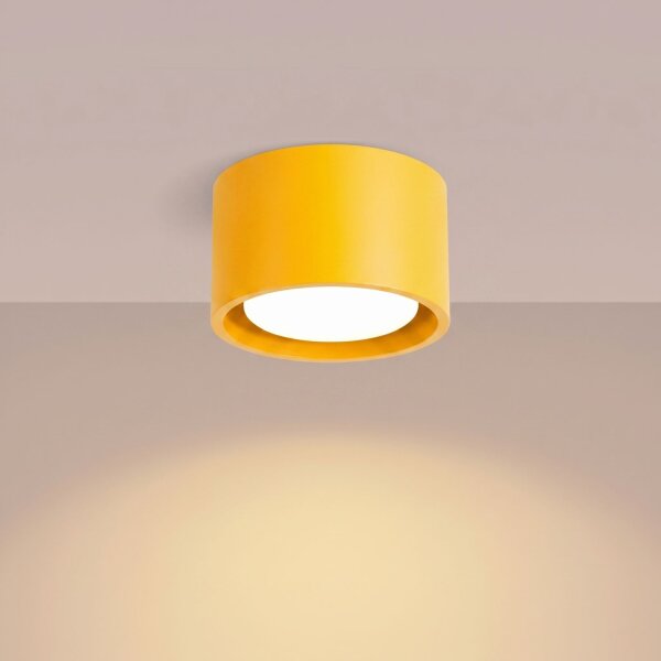 Deckenlampe Aluminium Gelb GX53 Ø10 cm modern