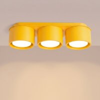 Deckenlampe 3-flammig Aluminium Gelb GX53 L:32,4 cm