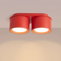 Deckenlampe 2-flammig Aluminium Rot GX53 L:21 cm