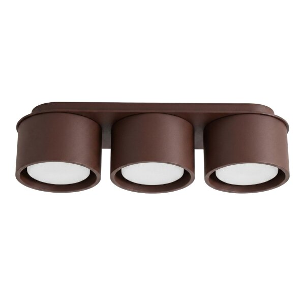 Deckenlampe 3-flammig Aluminium Braun GX53 L:32,4 cm