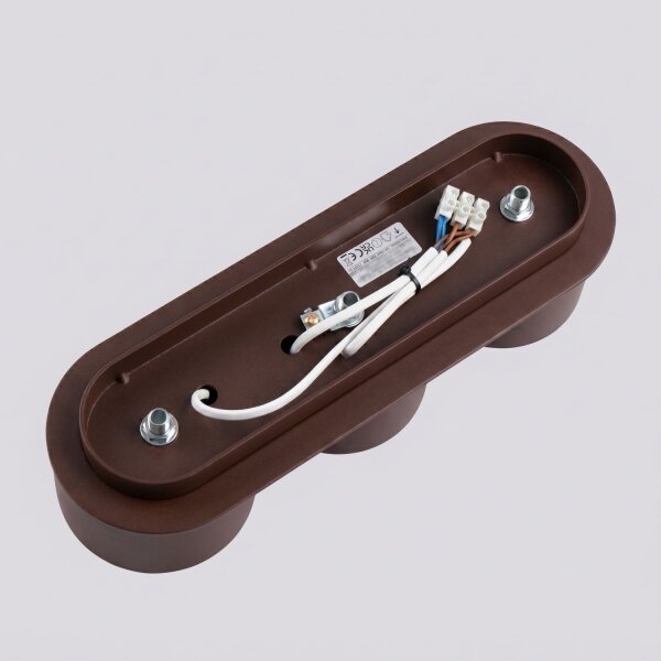 Deckenlampe 3-flammig Aluminium Braun GX53 L:32,4 cm