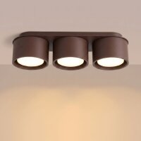Deckenlampe 3-flammig Aluminium Braun GX53 L:32,4 cm