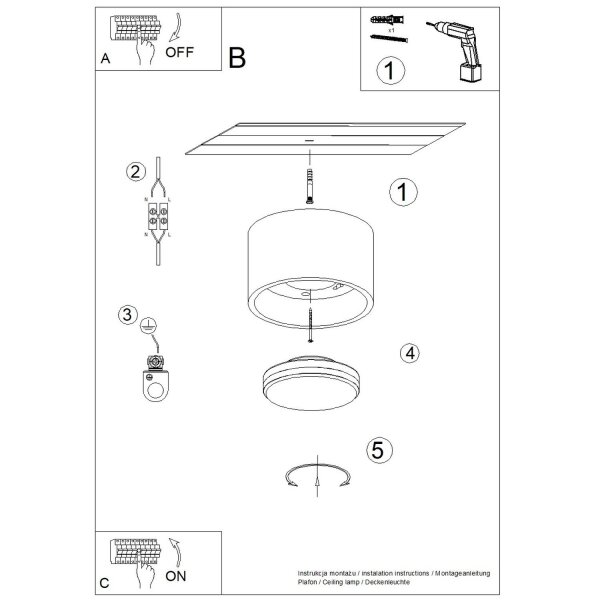 Deckenleuchte Aluminium Hellblau GX53 Ø10 cm modern
