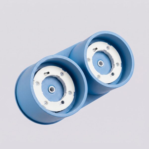 Deckenlampe 2-flammig Aluminium Hellblau GX53 L:21 cm
