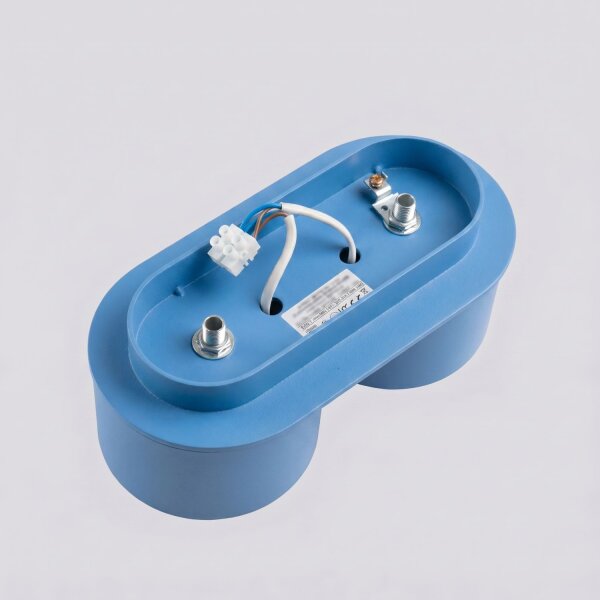 Deckenlampe 2-flammig Aluminium Hellblau GX53 L:21 cm