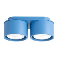 Deckenlampe 2-flammig Aluminium Hellblau GX53 L:21 cm