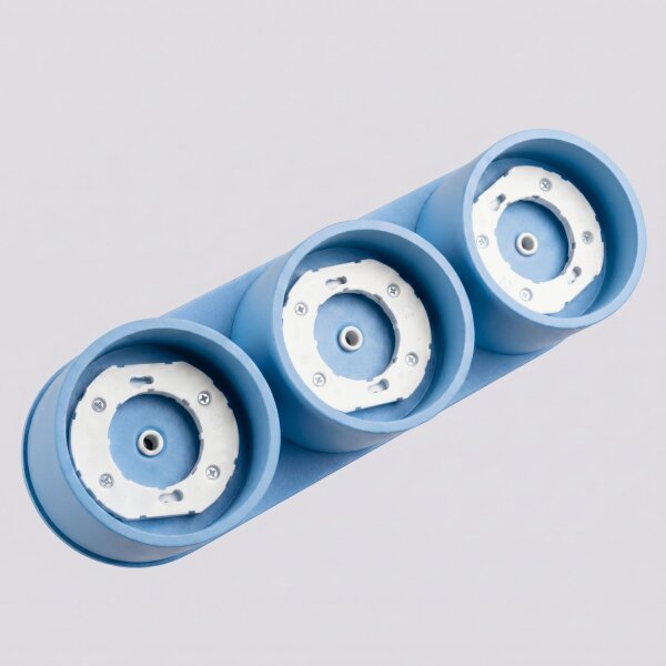 Deckenlampe 3-flammig Aluminium Hellblau GX53 L:32,4 cm