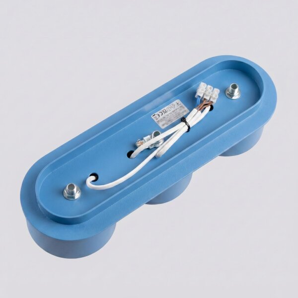 Deckenlampe 3-flammig Aluminium Hellblau GX53 L:32,4 cm