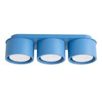 Deckenlampe 3-flammig Aluminium Hellblau GX53 L:32,4 cm