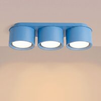 Deckenlampe 3-flammig Aluminium Hellblau GX53 L:32,4 cm