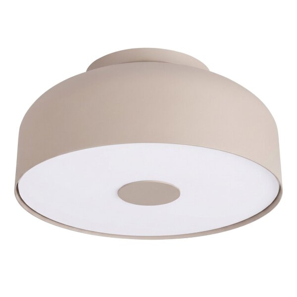 Deckenlampe Stahl Taupe E27 Ø30 cm Diffusor blendarm