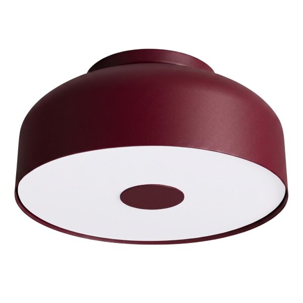Deckenlampe 4-flammig Stahl Burgund E27 Ø30 cm blendarm