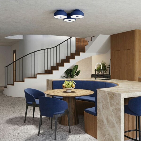 Deckenlampe Stahl Ultramarin E27 Ø30 cm blendarm