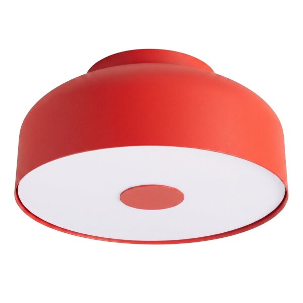 Deckenlampe Stahl Rot E27 Ø30 cm blendarm rund
