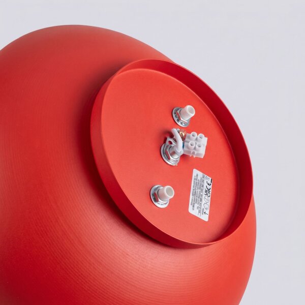 Deckenlampe Stahl Rot E27 Ø30 cm blendarm rund