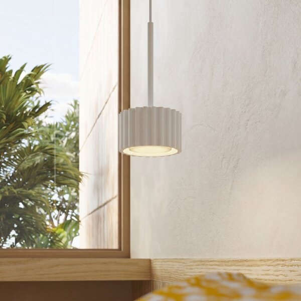 Pendelleuchte Aluminium Weiß GX53 Ø10 cm rund