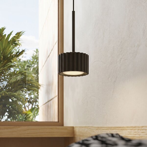 Pendelleuchte Aluminium Schwarz GX53 Ø10 cm schlicht