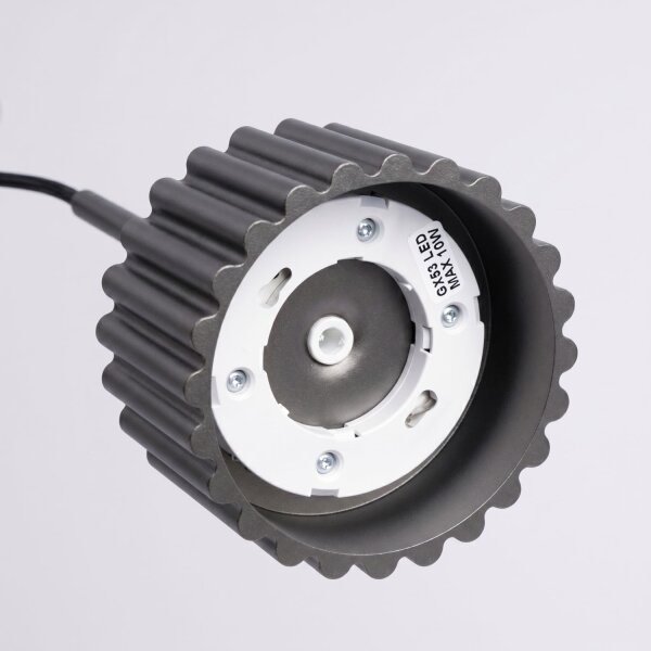 Pendelleuchte Aluminium Schwarz GX53 Ø10 cm schlicht