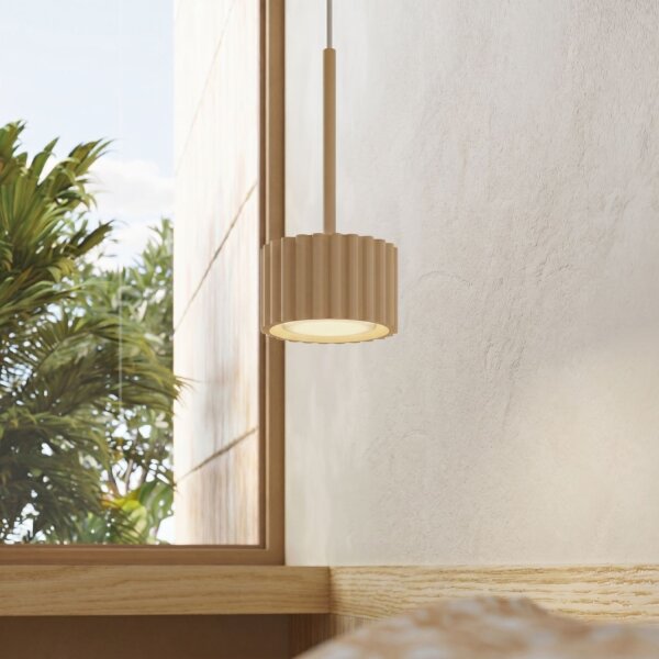Pendelleuchte Aluminium Beige GX53 Ø10 cm rund