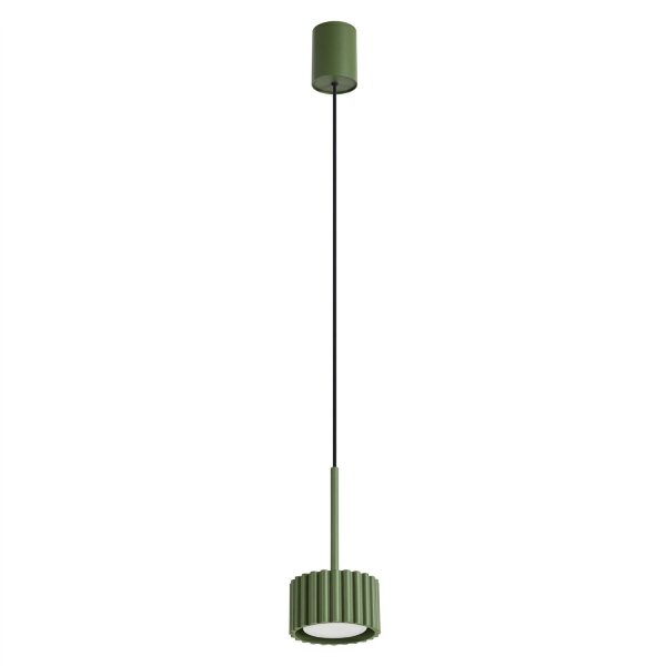 Hängelampe Aluminium Olivgrün GX53 Ø10 cm rund