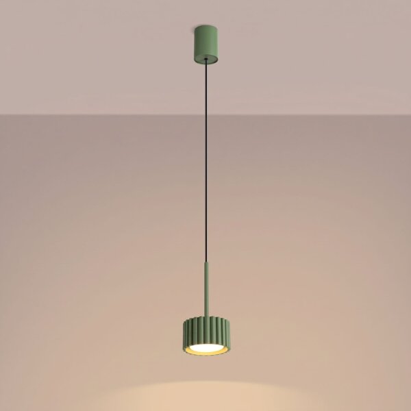 Hängelampe Aluminium Olivgrün GX53 Ø10 cm rund