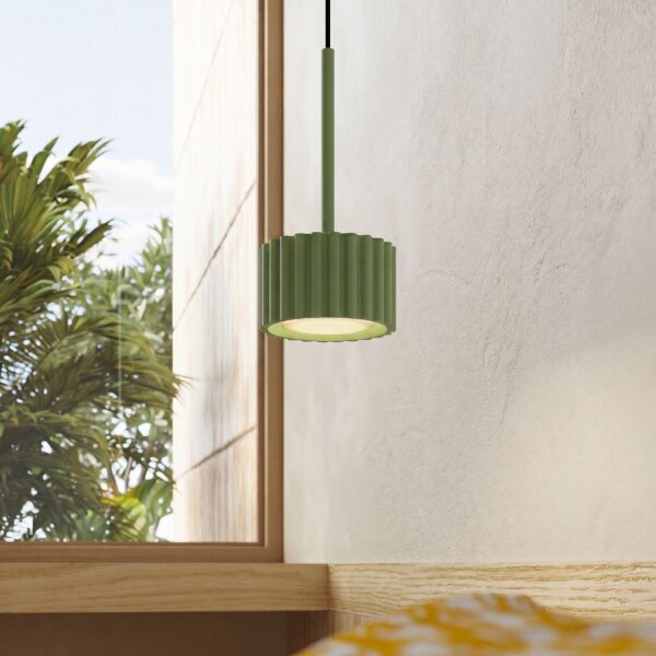 Pendelleuchte Aluminium Salbei GX53 Ø10 cm modern rund