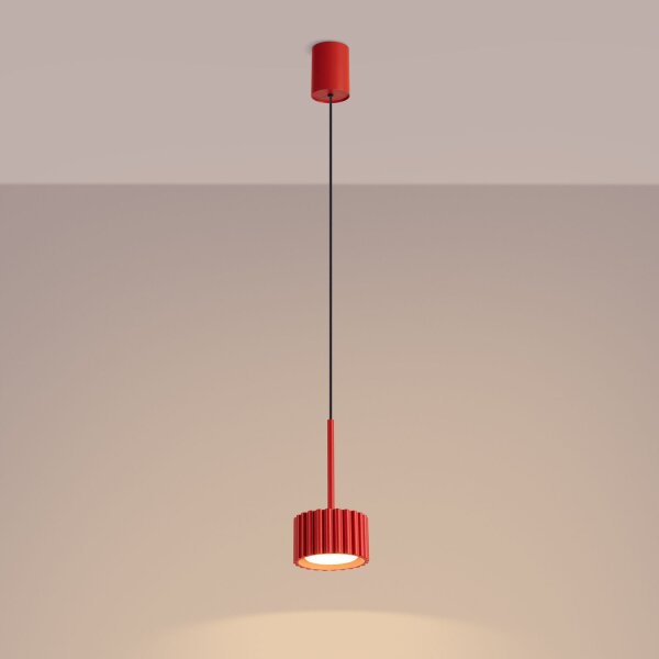 Pendelleuchte Aluminium Rot GX53 Ø10 cm modern