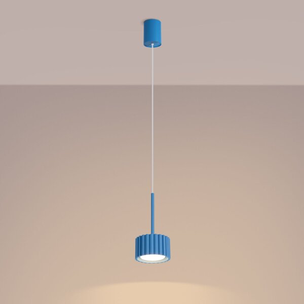 Hängelampe Aluminium Hellblau GX53 Ø10 cm rund