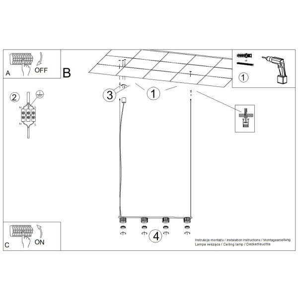 Pendelleuchte Aluminium Olivgrün GX53 L:122 cm