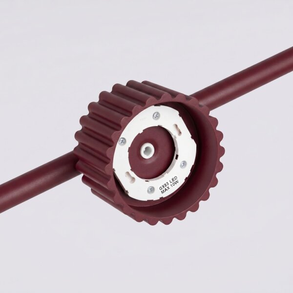 Pendelleuchte Aluminium Burgund GX53 L:122 cm