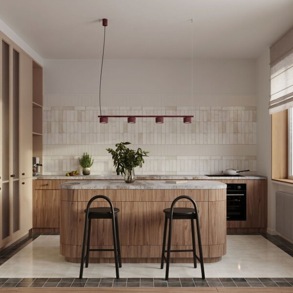 Pendelleuchte Aluminium Burgund GX53 L:122 cm