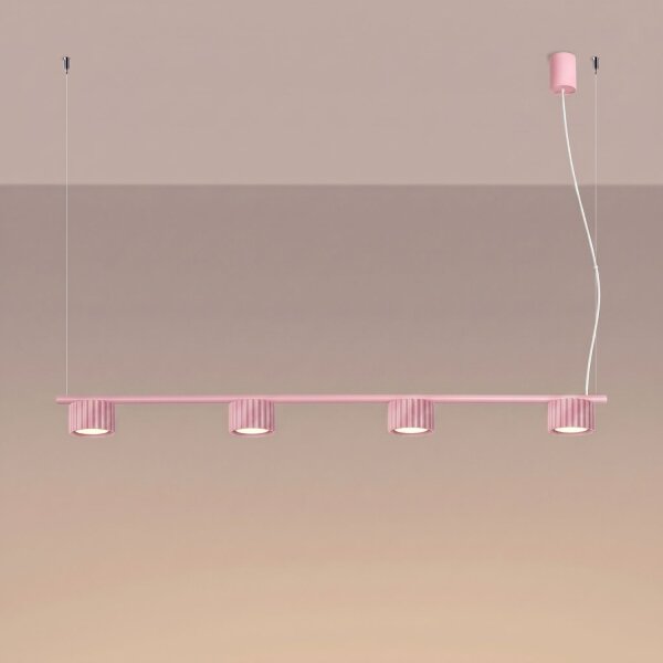 Pendelleuchte Aluminium Rosa GX53 L:122 cm modern