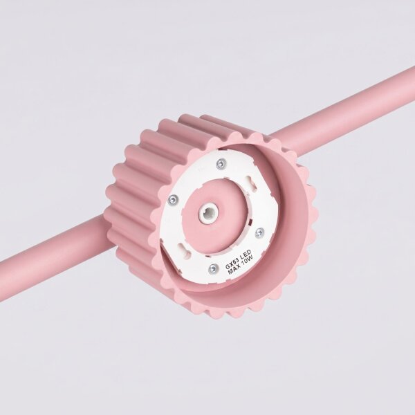 Pendelleuchte Aluminium Rosa GX53 L:122 cm modern