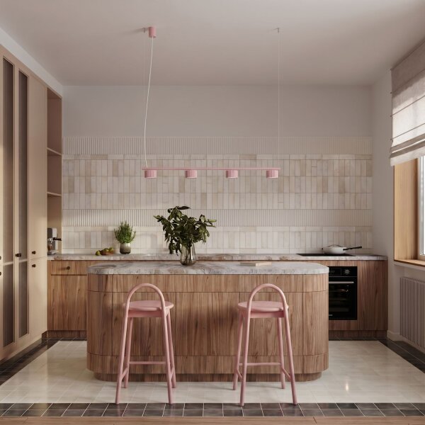 Pendelleuchte Aluminium Rosa GX53 L:122 cm modern