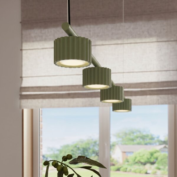 Hängelampe Aluminium Salbei GX53 L:122 cm modern