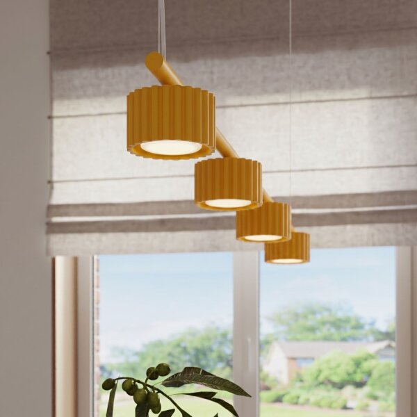 Pendelleuchte Aluminium Gelb GX53 L:122 cm modern