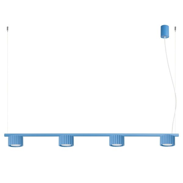 Pendelleuchte Aluminium Hellblau GX53 L:122 cm