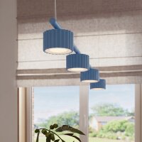 Pendelleuchte Aluminium Hellblau GX53 L:122 cm