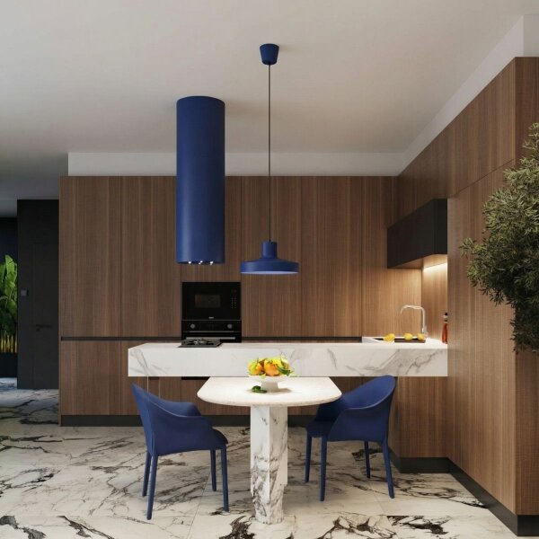 Pendelleuchte Stahl Ultramarin E27 Ø35 cm modern