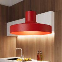 Pendelleuchte Stahl Rot E27 Ø35 cm modern rund