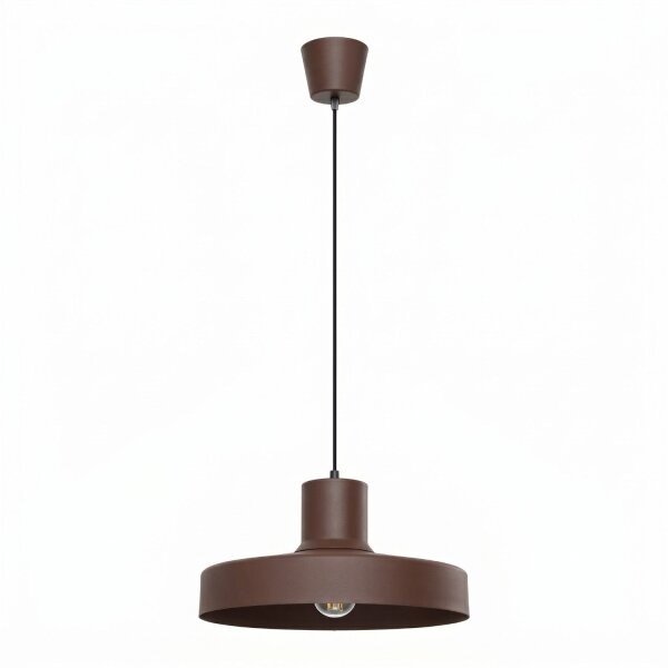 Hängelampe Stahl Braun E27 Ø35 cm modern rund