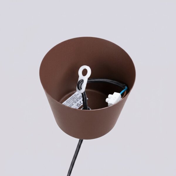 Hängelampe Stahl Braun E27 Ø35 cm modern rund