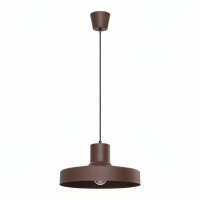 H&auml;ngelampe Stahl Braun E27 &Oslash;35 cm modern rund