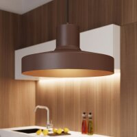 Hängelampe Stahl Braun E27 Ø35 cm modern rund