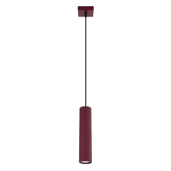 Pendelleuchte Aluminium Burgund GU10 Ø6,5 cm rund