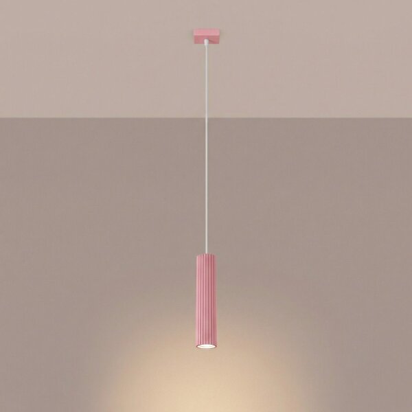 Hängelampe Aluminium Rosa GU10 Ø6,5 cm schmal